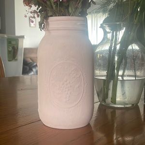 Ball Mason jar vase pink